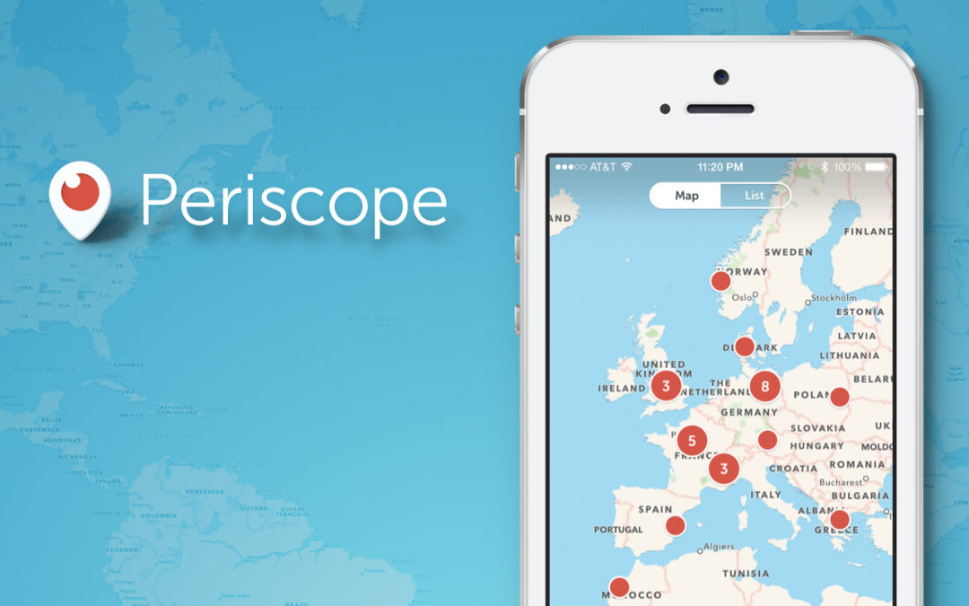 Periscopeando muito! Já conhece o app Periscope?