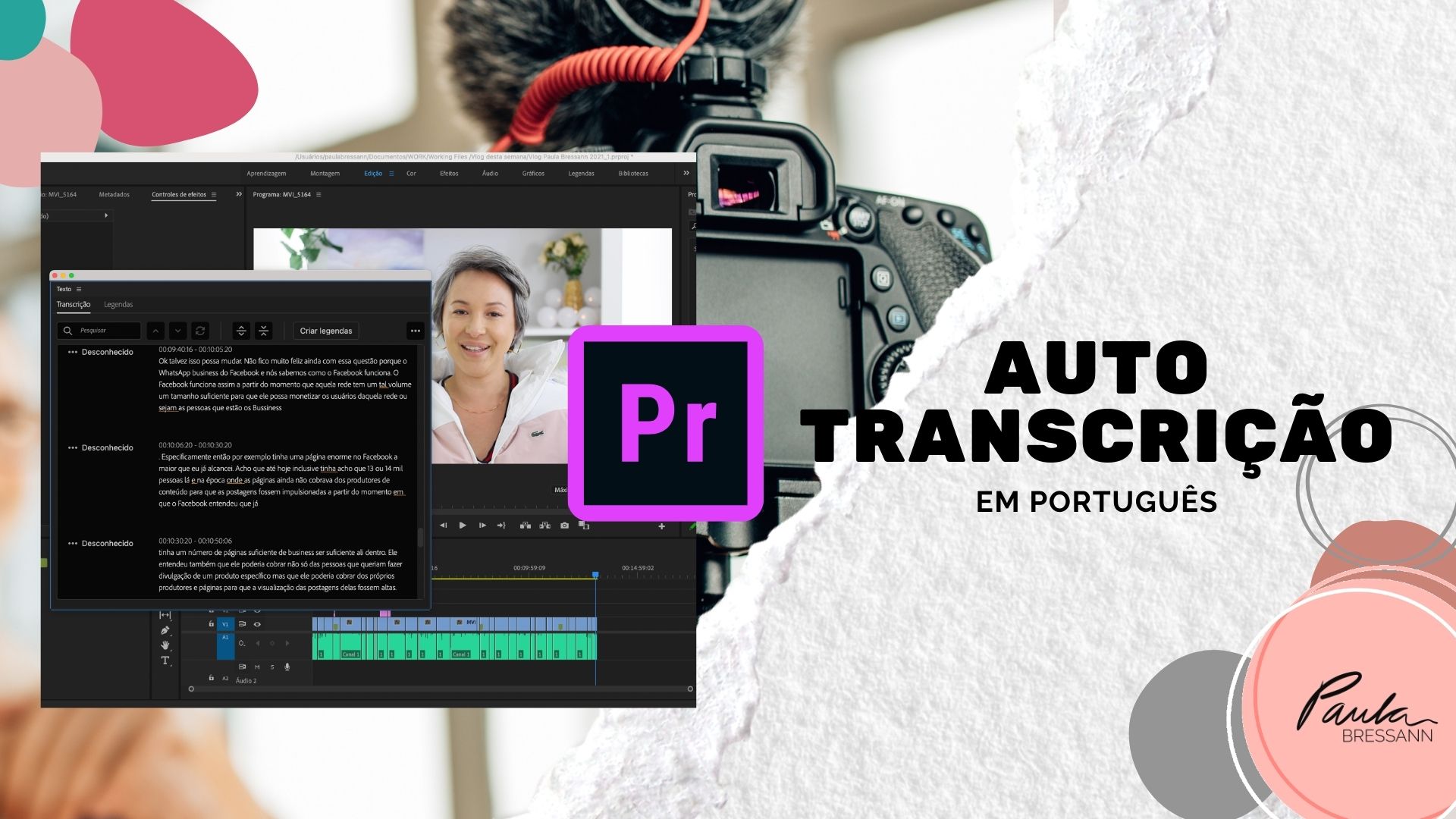 Adobe Premiere: Transcrição automática de vídeos agora disponível em PORTUGUÊS!